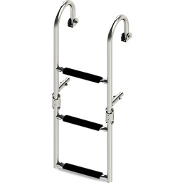 Трап складной с горизонтальным креплением 3 черных ступени 270 мм (040176BT)